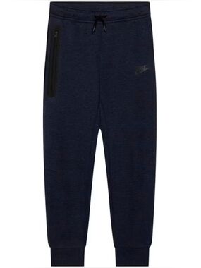 Nike Tech Fleece Kids Navy Jogger Sweatpants with Zipper Pocket